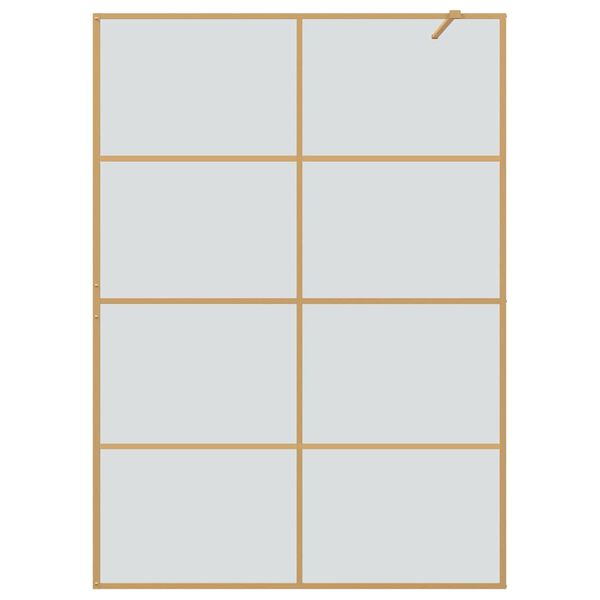 vidaXL Parete Doccia Walk-in Oro 140 x 195 cm vetro temperato