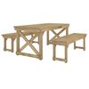 vidaXL Set da Pranzo per Giardino 3 pz in Legno di Pino Impregnato