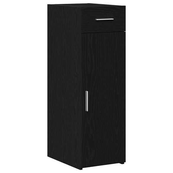 vidaXL Credenza con cassetto Rovere Nero 30 x 42,5 x 93 cm