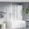 vidaXL Schermo da Bagno Glassato 120 x 70 x 137 cm