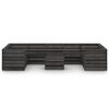 vidaXL Set Salotto da Giardino 10pz in Legno di Pino Impregnato Grigio