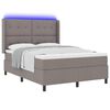 vidaXL Letto a Sorgente LED con materasso Talpa 140 x 200 cm Tessuto