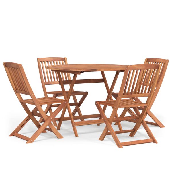vidaXL Set da Pranzo per Giardino 5 pz in Legno Massello di Acacia