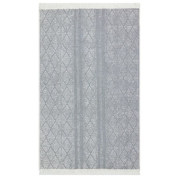 vidaXL Tappeto Grigio Chiaro 80x150 cm in Cotone