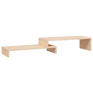 vidaXL Supporto per Monitor (52-101)x22x14 cm Legno Massello di Pino
