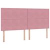 vidaXL Letto con contenitore e materasso Rosa 200 x 200 cm Velluto