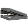 vidaXL Letto con contenitore e materasso Grigio Scuro 200 x 200 cm