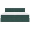 vidaXL Letto con Contenitore con materasso Verde Scuro 90 x 200 cm