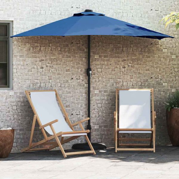 vidaXL Ombrello da giardino Azzurro 294 x 150 x 224 cm