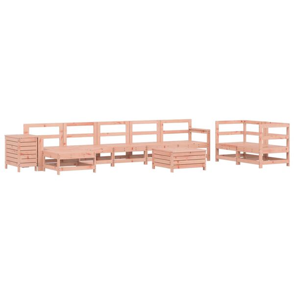vidaXL Set Divani da Giardino 10 pz in Legno Massello Abete Douglas
