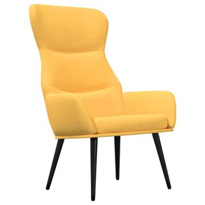 vidaXL Sedia Relax Giallo Senape in Tessuto