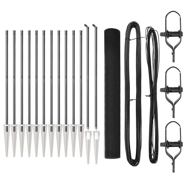 vidaXL Palo della recinzione Grigio 25 x 1,2 m (rete 16 x 16 mm)