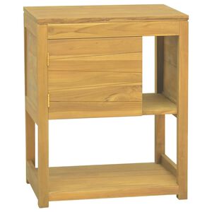vidaXL Mobile da Bagno 60x40x75 cm in Legno Massello di Teak