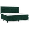 vidaXL Giroletto a Molle con Materasso Verde Scuro 200x200 cm Velluto