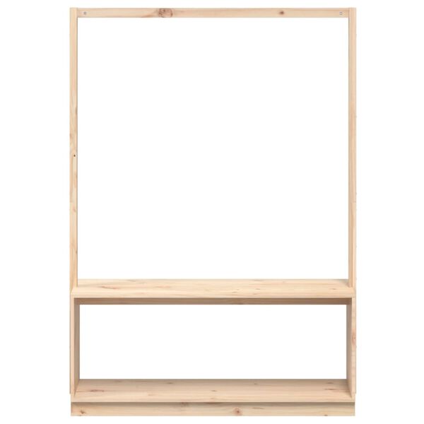 vidaXL Appendiabiti con Porta Scarpe 113x40x157,5 cm Massello Pino