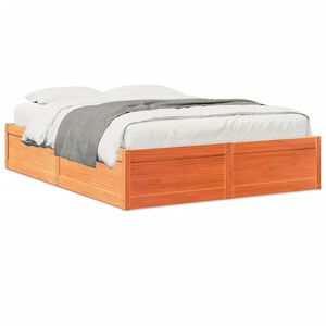 vidaXL Letto senza Materasso Marrone Cera 150x200 cm in Legno di Pino