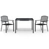 vidaXL Set da Pranzo da Giardino 3 pz in Acciaio Antracite
