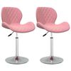 vidaXL Sedie da Pranzo Girevoli 2 pz Rosa in Velluto