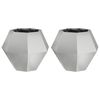 vidaXL Fioriera 2 pcs Argento 50 x 50 x 40 cm Acciaio zincato