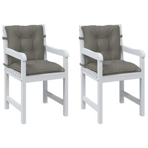 vidaXL Cuscini Sedia Schiena Bassa 4 pz Grigio M&eacute;lange 100x50x7 cm