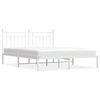 vidaXL Giroletto con Testiera Metallo Bianco 180x200 cm