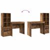 vidaXL Scrivania con cassetto 2 pcs Legno vecchio
