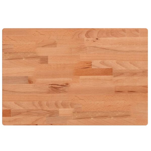 vidaXL Piano Tavolo 60x40x4cm Rettangolare Legno Massello di Faggio