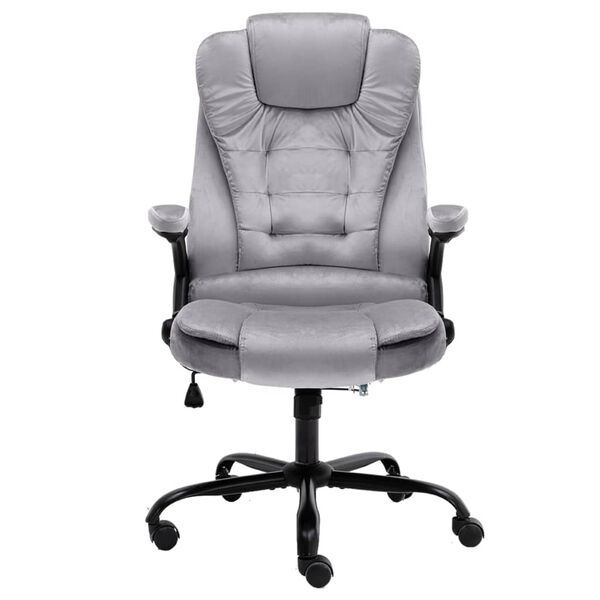 vidaXL Sedia da Ufficio Grigio Chiaro in Velluto