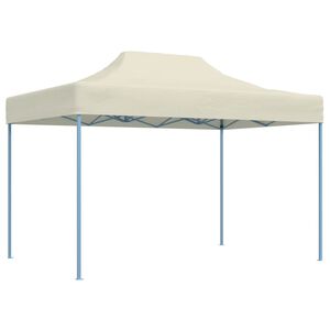 vidaXL Gazebo Professionale Pieghevole 3x4m Acciaio Crema