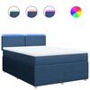 vidaXL Giroletto a Molle con Materasso Blu 140x200 cm in Tessuto