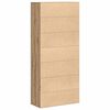 vidaXL Highboard rovere artigianale 80 x 35 x 180 cm Legno multistrato