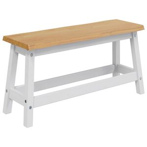 VidaXL Panchina da pranzo EKAI Bianco 91,5 x 29 x 45,5 cm