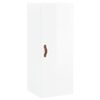 vidaXL Mobile a Parete Bianco Lucido 34,5x34x90 cm