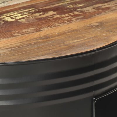 vidaXL Tavolino da Caffè Nero 68x68x36 cm in Massello di Recupero