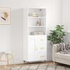 vidaXL Credenza Bianca 69,5x34x180 cm in Legno Multistrato