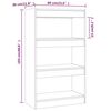 vidaXL Libreria/Divisorio Grigio Cemento 60x30x103 cm in Truciolato