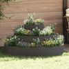 vidaXL Vaso da giardino Nero 120 x 120 x 20 cm