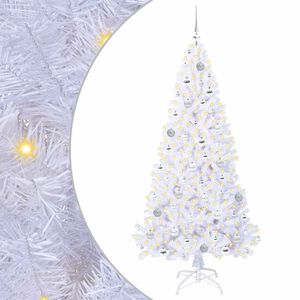 vidaXL Albero di Natale artificiale Bianco 180 cm PVC e Acciaio