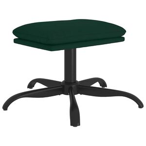 vidaXL Poggiapiedi Verde Scuro 60x60x36 cm in Velluto