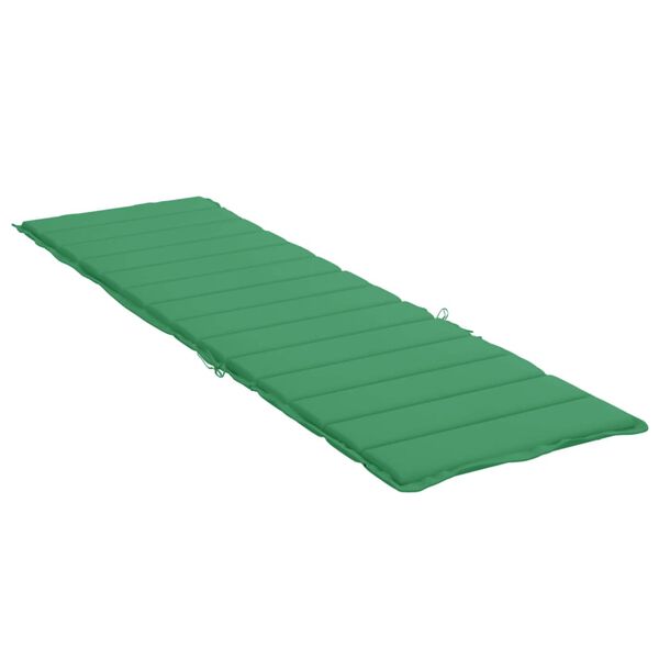 vidaXL Cuscino per Lettino Verde 200x60x3 cm in Tessuto Oxford