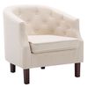 vidaXL Poltrona Beige in Tessuto