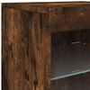 vidaXL Credenza con Luci LED Rovere Fumo 283x37x67 cm
