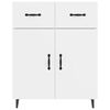 vidaXL Credenza 69,5x34x90 cm in Legno Multistrato Bianco Lucido