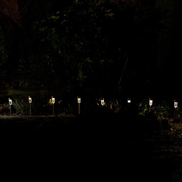 Luxform Paletti Luminosi a Energia Solare Siena 8 pz Argento 46846