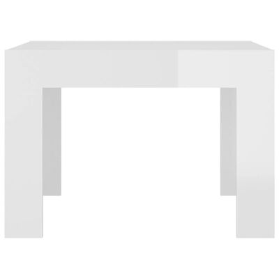 vidaXL Tavolino da Salotto Bianco Lucido 50x50x35 cm in Truciolato