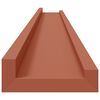 vidaXL Scaffale da parete 2 pcs Rosso 100 x 9 x 3 cm Legno multistrato