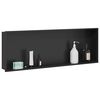 vidaXL Nicchia per doccia Nero 90 x 30 x 9,5 cm Acciaio inossidabile