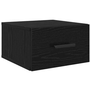 vidaXL Armadio da Notte Rovere Nero 35 x 35 x 20 cm Legno multistrato