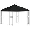 vidaXL Gazebo 3 x 3 m Nero Poliestere e Acciaio 190 gsm