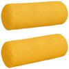 vidaXL Cuscini a rullo 2 pcs Giallo Chiaro Ø 25 x 70 cm